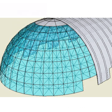 Prefab Glass Dome Steel Frame Church Building Roof